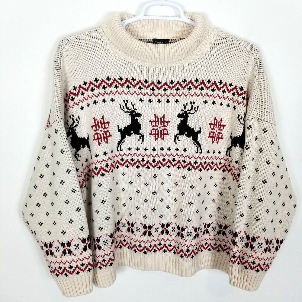 Torrid Chunky Women Plus Fair Isle Pullover Mock Neck Sweater Sz 1X/2X Holiday